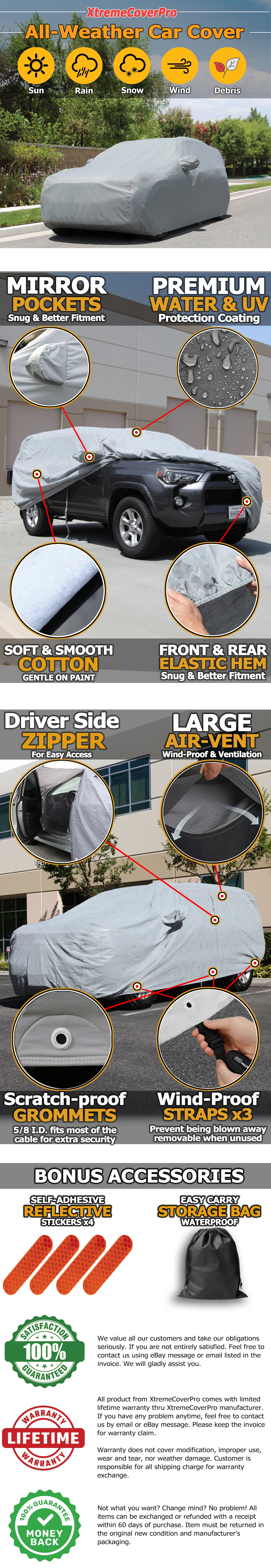 XtremeCoverPro Platinum Series grey waterproof SUV cover