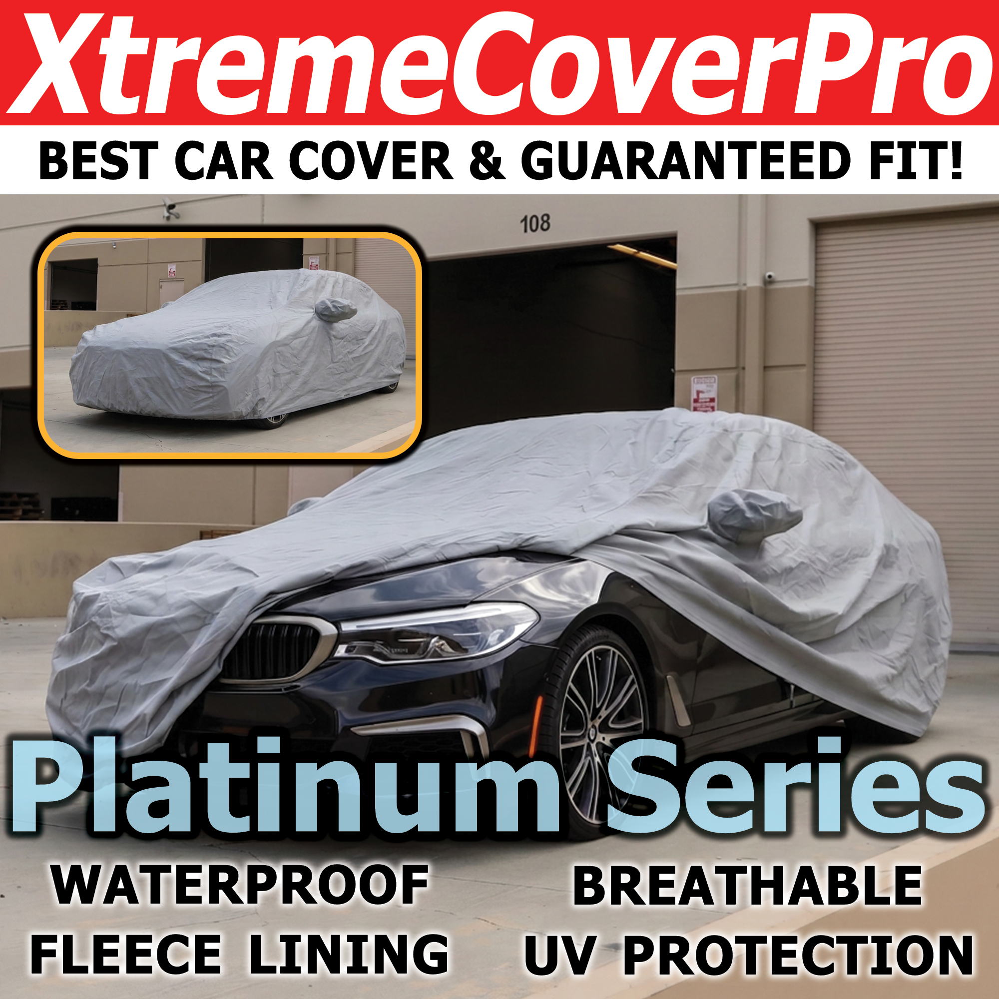 XtremeCoverPro Platinum Series grey all-weather car cover