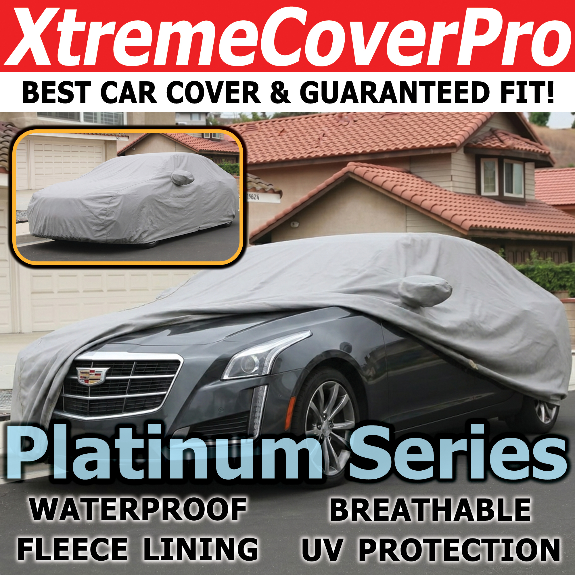 XtremeCoverPro Platinum Series grey all-weather car cover