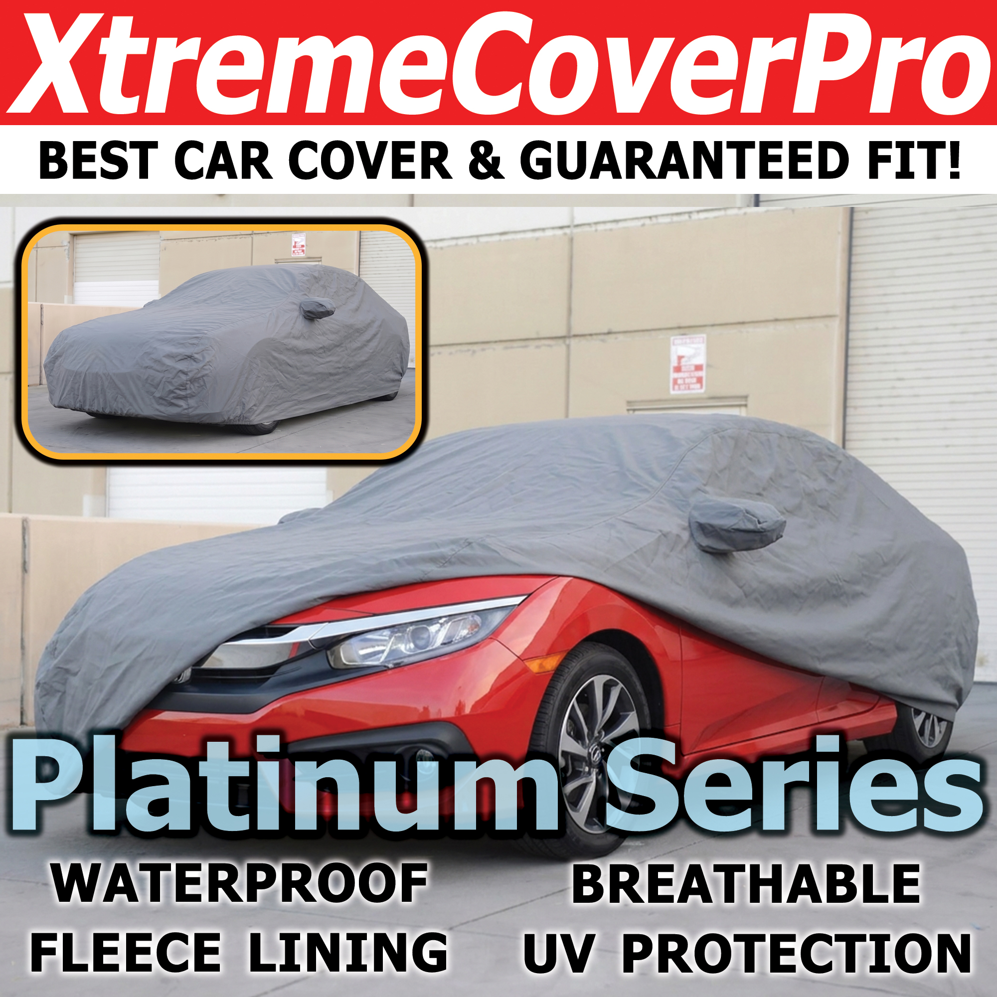 XtremeCoverPro Platinum Series grey all-weather car cover