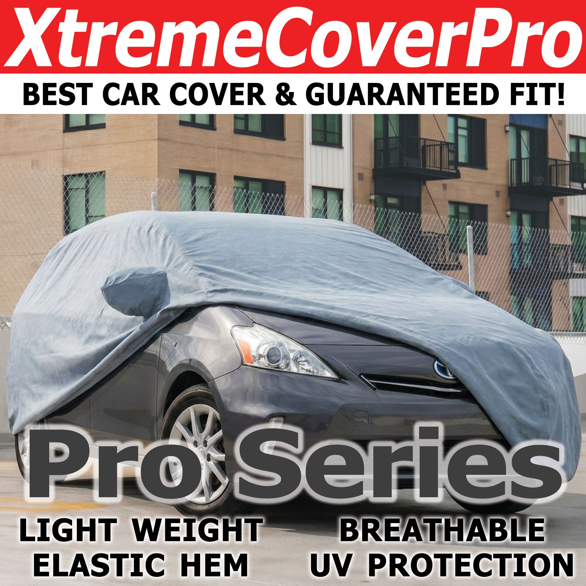 XtremeCoverPro Pro Series grey car cover with mirror pockets