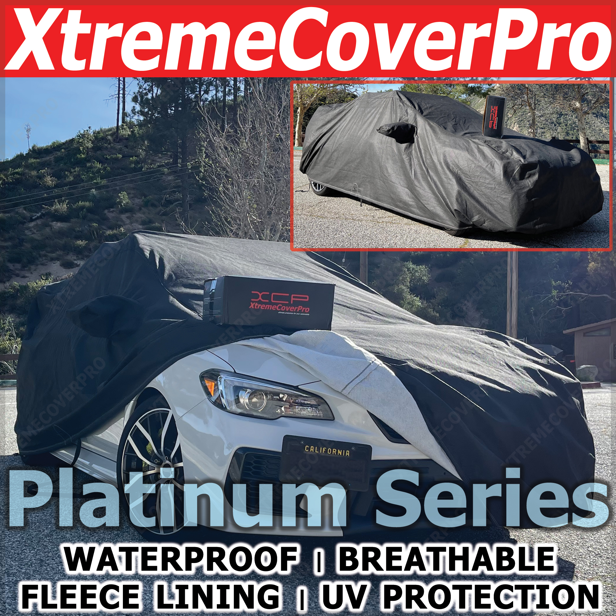 XTREMECOVERPRO Gold Series Car Cover – 2017-2018 Subaru WRX STi W/ STi Spoiler – Gray – Waterproof