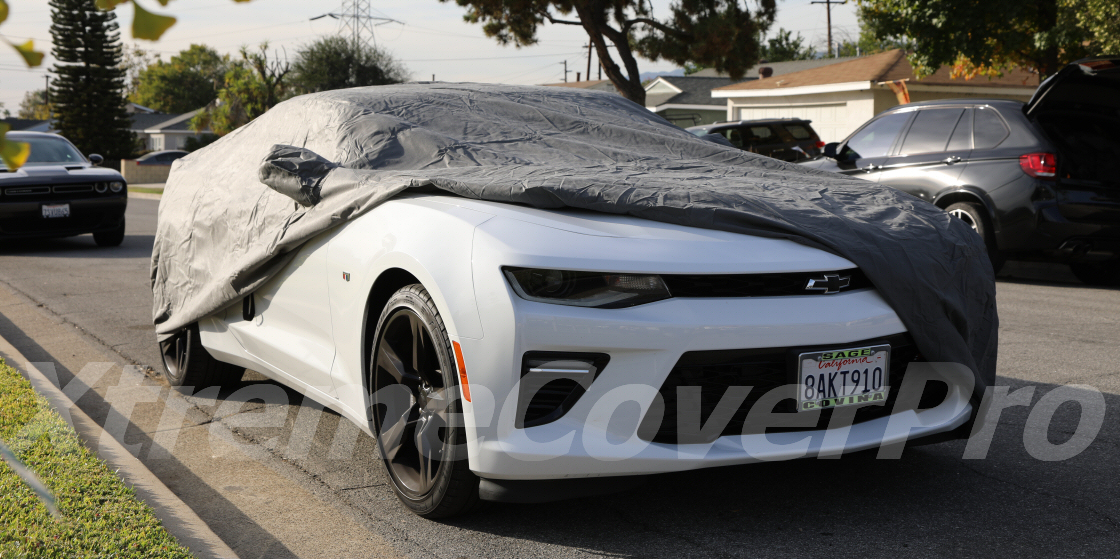 Custom fit 2016 2017 2018 2019 Chevy Camaro Breathable Car Cover Grey